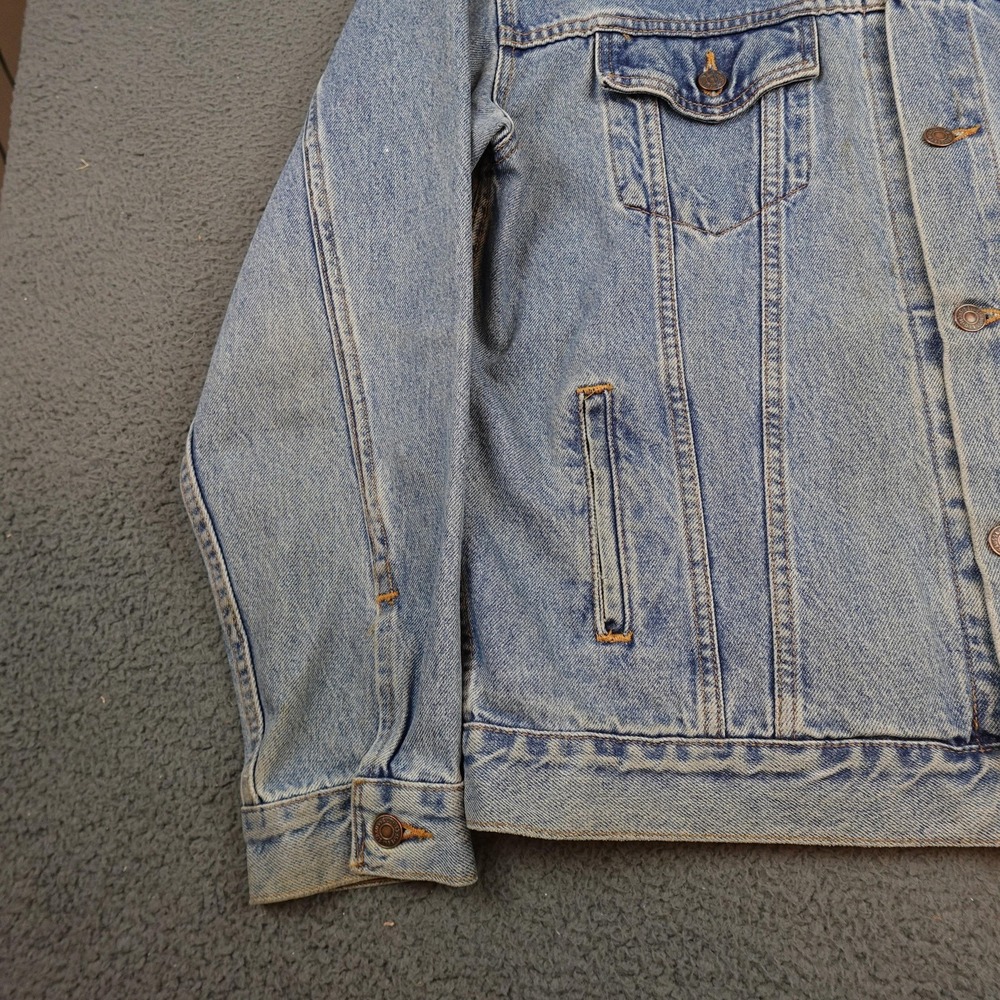 Vintage Levis Jacket Mens XL Blue Denim Relaxed Trucker Eagle Type 3 - Picture 3 of 13